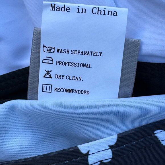 Noracora Butterfly Print Two-Piece Bikini Set Swim XXL Black & White Beach NWT - Picture 5 of 9